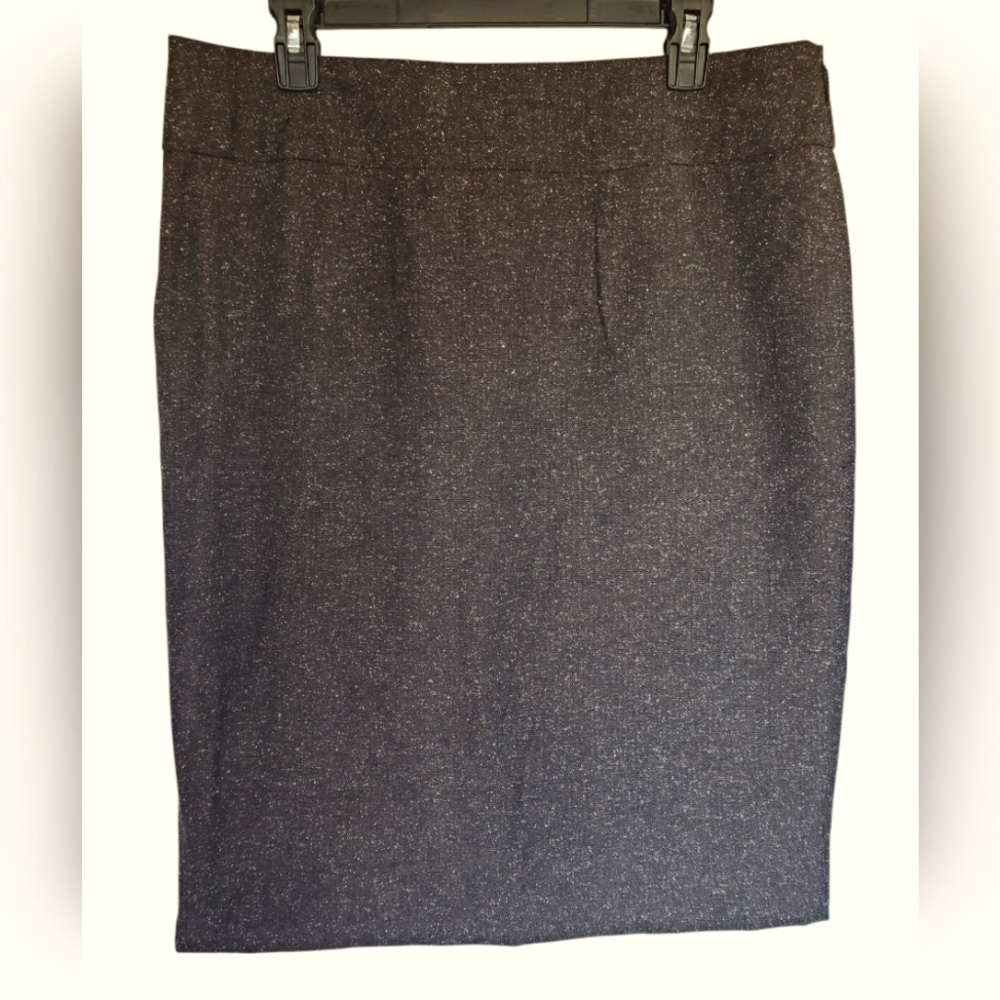 Worthington Brown Tweed Skirt with Ruffle Detail Size 14 Y2K